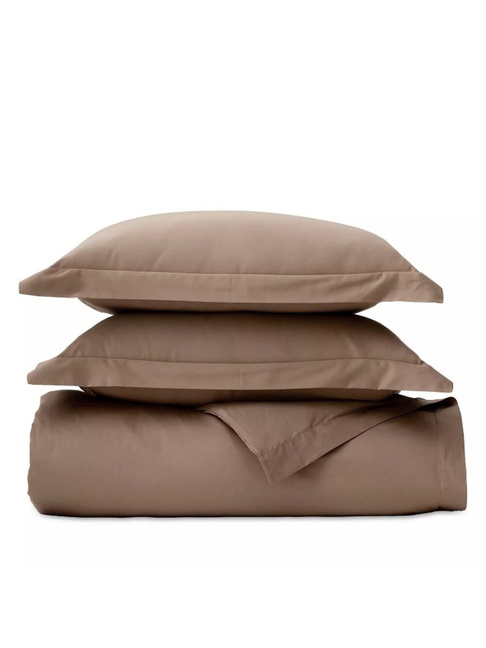 NWT Boll & Branch Signature Cotton Hemmed Duvet Cover Set Walnut Size Full/Queen
